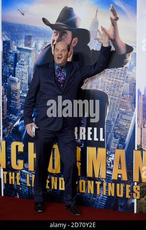 David Koechner bei der Premiere von Anchorman 2: The Legend Fortsetzung, im Vue Cinema in Leicester Square, London Stockfoto