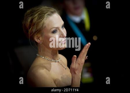 Uma Thurman bei der Ankunft bei den EE British Academy Film Awards 2014 im Royal Opera House, Bow Street, London Stockfoto