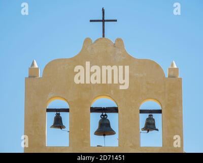 Kirche Iglesia San Jose (Gebäude 1796). Kleine Stadt Cachi in der Region Valles Calchaquies, Provinz Salta. Südamerika, Argentinien, November Stockfoto