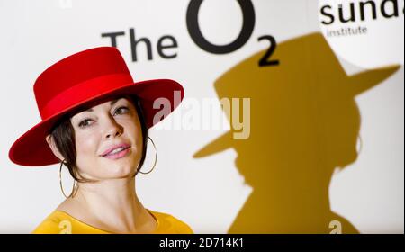 Rose McGowan auf einer Fotowand für das Sundance London Film and Music Festival im Langham Hotel in London Stockfoto