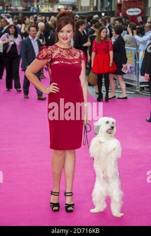 Ashleigh Butler und Pudsey bei der Premiere von Walking on Sunshine im Vue West End, Leicester Square, London Stockfoto