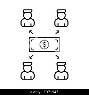 Auszahlung Symbol in trendigen flachen Stil, für Ihr Web-Design, Vektor-Illustration. Stock Vektor