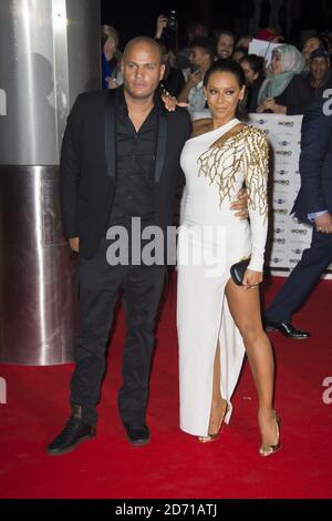 Mel B und Ehemann Stephen Belafonte bei der Ankunft bei den Mobo Awards 2014 in der SSE Arena, Wembley, London Stockfoto