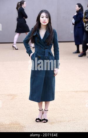 Gast bei der Burberry Prorsum Fashion Show im Perks Field, Kensington Gardens, London, W2 im Rahmen der London Fashion Week Herbst-Winter 2015. Stockfoto