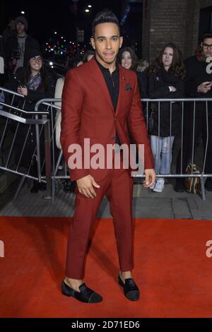 Lewis Hamilton nimmt an der ersten Internationalen Fondsmesse im Roundhouse in Camden, London, Teil Stockfoto