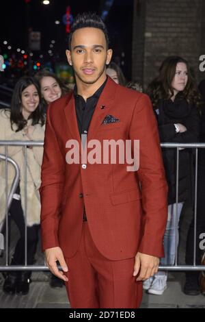 Lewis Hamilton nimmt an der ersten Internationalen Fondsmesse im Roundhouse in Camden, London, Teil Stockfoto