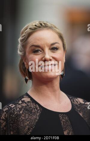 Tamzin Outhwaite Teilnahme an den Olivier Awards 2015, gesponsert von MasterCard, im Royal Opera House in Covent Garden, London Stockfoto