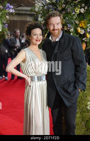Helen McCrory und Damian Lewis bei der Premiere von A Little Chaos im Odeon-Kino in Kemsington, London Stockfoto