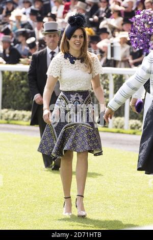 Prinzessin Beatrice von York am vierten Tag des Royal Ascot Meetings 2015 auf der Ascot Racecourse, Berkshire. Stockfoto