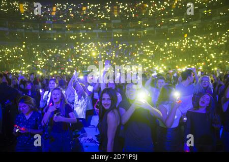 Atmosphäre während des Capital FM Jingle Bell Ball 2015 in der O2 Arena, London. Stockfoto