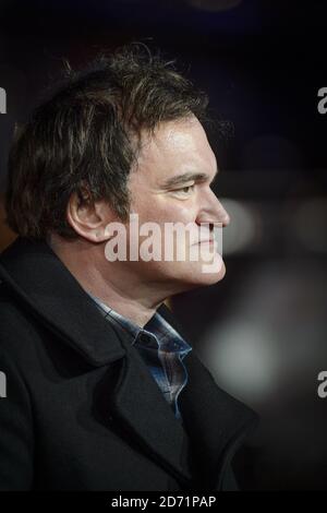 Quentin Tarantino bei der Premiere von The Hateful Eight im Odeon Cinema, Leicester Square, London. Stockfoto