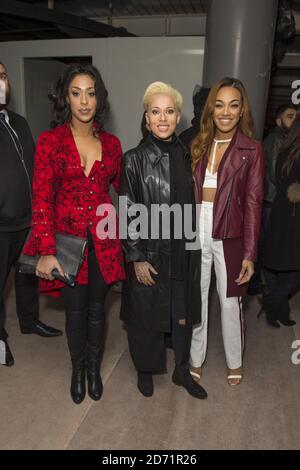 Stooshe bei der KTZ Fashion Show, die im Rahmen der London Collections Men AW2016 im 180 Strand, London, stattfand Stockfoto