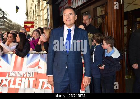 David Walliams bei den britischen Got Talent Auditions im Dominion Theatre, London. Stockfoto