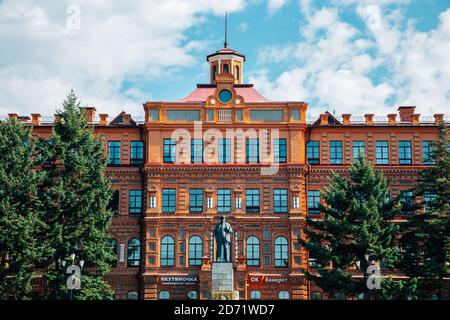 Chabarowsk, Russland - 14. September 2018: Lenin Statue am Leninplatz Stockfoto