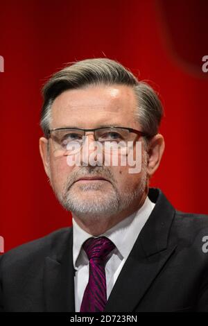 Barry Gardiner MP, Schattenminister für internationalen Handel, spricht am zweiten Tag der Labour Party Konferenz in Liverpool. Bilddatum: Montag, 26. September 2016. Bildnachweis sollte lauten: Matt Crossick/ EMPICS Entertainment. Stockfoto