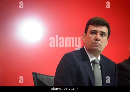 Andy Burnham, Schatten-Sekretär, am vierten Tag der Labour Party-Konferenz in Liverpool. Bilddatum: Mittwoch, 28. September 2016. Bildnachweis sollte lauten: Matt Crossick/ EMPICS Entertainment. Stockfoto