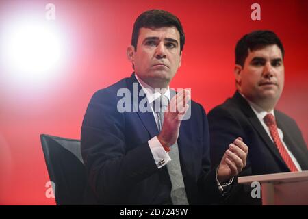 Andy Burnham, Schatten-Sekretär, am vierten Tag der Labour Party-Konferenz in Liverpool. Bilddatum: Mittwoch, 28. September 2016. Bildnachweis sollte lauten: Matt Crossick/ EMPICS Entertainment. Stockfoto