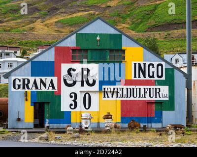 Sildarminjasafn Inseln, das Herring Era Museum in Siglufjoerdur. europa, nordeuropa, island, september Stockfoto