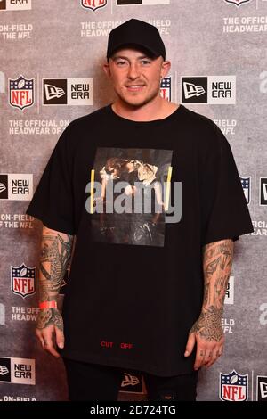 Josh Charnley nimmt an der Eröffnung des NFL House in Holborn London Teil. Bilddatum: Donnerstag, 20. Oktober 2016. Bildnachweis sollte lauten: Matt Crossick/ EMPICS Entertainment. Der Veranstaltungsort wird für 10 Tage geöffnet sein, um die drei NFL-Spiele zu feiern, die im Oktober in London gespielt werden. Stockfoto