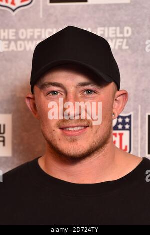 Josh Charnley nimmt an der Eröffnung des NFL House in Holborn London Teil. Bilddatum: Donnerstag, 20. Oktober 2016. Bildnachweis sollte lauten: Matt Crossick/ EMPICS Entertainment. Der Veranstaltungsort wird für 10 Tage geöffnet sein, um die drei NFL-Spiele zu feiern, die im Oktober in London gespielt werden. Stockfoto