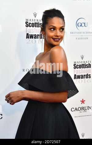 Alesha Dixon nimmt an den Scottish Fashion Awards im Rosewood Hotel in London Teil. Bilddatum: Freitag, 21. Oktober 2016. Bildnachweis sollte lauten: Matt Crossick/ EMPICS Entertainment. Stockfoto