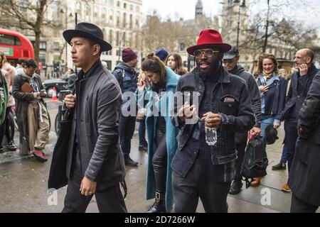 Atmosphäre während der London Fashion Week menÕs AW17 bei 180 Strand, London. Bilddatum: Samstag, 7. Januar 2016. Bildnachweis sollte lauten: Matt Crossick/ EMPICS Entertainment. Stockfoto