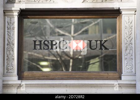 Gesamtansicht einer HSBE-Niederlassung in der City of London. HSBC ist laut dem Verzeichnis der Analysten Brand Finance derzeit die drittwertvollste britische Marke. Bilddatum: Freitag, 10. März 2017. Bildnachweis sollte lauten: Matt Crossick/ EMPICS Entertainment. Stockfoto