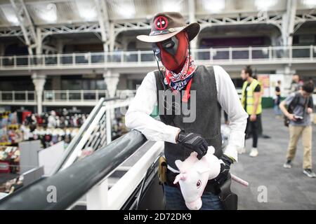 Cosplay-Fans auf der Super Comic Con im Business Design Center in Islington, London. Bilddatum: Samstag, 26. August 2017. Bildnachweis sollte lauten: Matt Crossick/ EMPICS Entertainment. Stockfoto