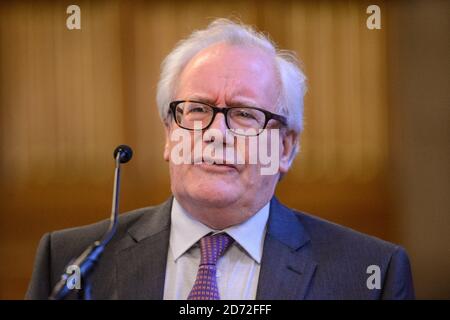 Patrick Minford spricht bei einem Treffen im Rathaus von Manchester mit dem Titel "Brexit mit Jacob Rees-Mogg", das von der Brügge-Gruppe im Rahmen der Konferenz der Konservativen Partei in Manchester abgehalten wird. Bilddatum: 2. Oktober 2017. Bildnachweis sollte lauten: Matt Crossick/ EMPICS Entertainment. Stockfoto