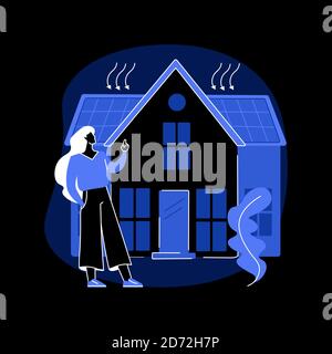 Passive Haus abstraktes Konzept Vektor Illustration. Stock Vektor