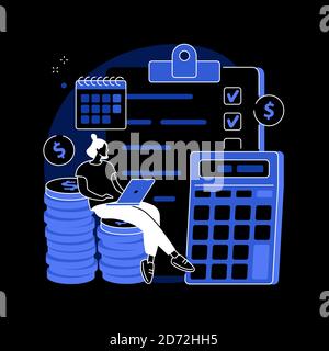 Abstrakte Konzeptdarstellung der Budgetplanung. Stock Vektor