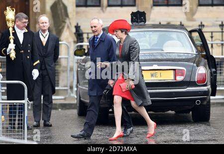 Premierministerin Theresa May (rechts) beim Commonwealth Service in Westminster Abbey, London. Bildnachweis sollte lauten: Matt Crossick/EMPICS Entertainment Stockfoto