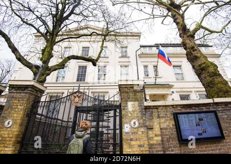 Allgemeine Ansicht der russischen Botschaft in West-London. Bilddatum: Donnerstag, der 15. März 2018 Bildnachweis sollte lauten: Matt Crossick/ EMPICS Entertainment. Stockfoto