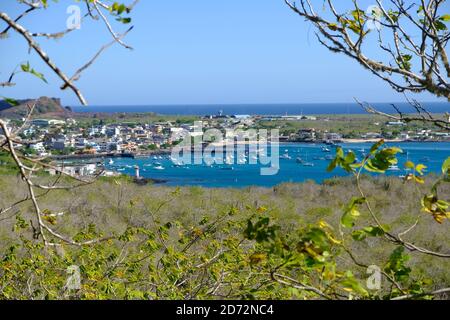 Ecuador Galapagos Inseln - San Cristobal Insel Landschaftsansicht zu Puerto Baquerizo Moreno Stockfoto
