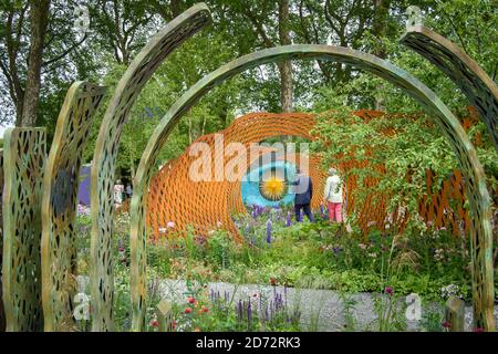 David Harber und Savills Garden auf der Chelsea Flower Show in London. Bilddatum: Montag, 21. Mai 2018. Bildnachweis sollte lauten: Matt Crossick/ EMPICS Entertainment. Stockfoto