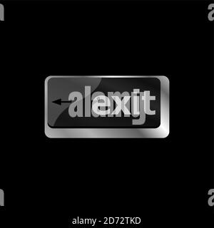 Computertastaturtasten mit EXIT ON ENTER-Taste Stockfoto