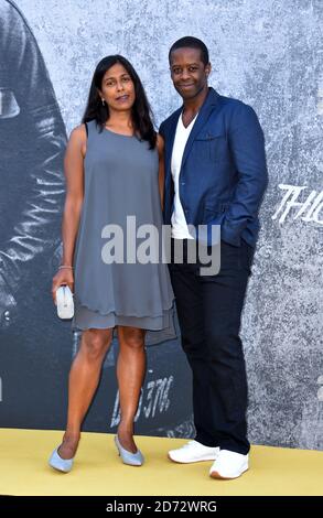 Adrian Lester und Lolita Chakrabarti bei der Premiere von Yardie im BFI Southbank, London. Stockfoto