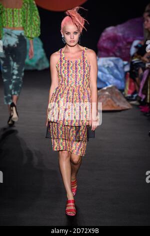 Georgia May Jagger auf dem Laufsteg während der Ashley Williams Spring/Summer 2019 London Fashion Week Show im House of Vans, London. Bilddatum: Freitag, 14. September 2018. Bildnachweis sollte lauten: Matt Crossick/ EMPICS Entertainment. Stockfoto