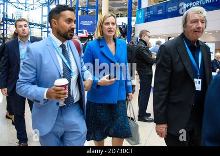 Amber Rudd während der Jahreskonferenz der Konservativen Partei im International Convention Centre, Birmingham. Bilddatum: Dienstag, 2. Oktober 2018. Bildnachweis sollte lauten: Matt Crossick/ EMPICS. Stockfoto