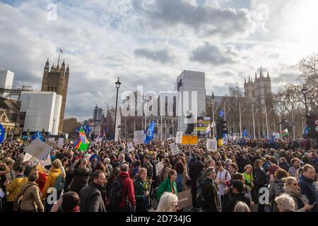 Anti-Brexit-Aktivisten, die am Votum-Marsch der Menschen in London teilnehmen. Bilddatum: Samstag, 23. März 2019. Bildnachweis sollte lauten: Matt Crossick/Empics Stockfoto