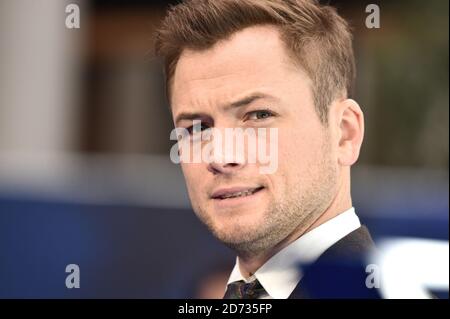 Taron Egerton Teilnahme an der Rocketman UK Premiere, im Odeon Luxe, Leicester Square, London. Stockfoto