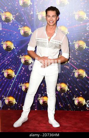 AJ Pritchard nimmt an der Strictly Come Dancing Launch im TV Centre, London Teil Stockfoto