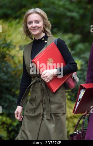 Internationale Handelssekretärin Liz Truss kommt zu einem Kabinettstreffen in Downing Street, London. Bilddatum: Dienstag, 29. Oktober 2019. Bildnachweis sollte lauten: Matt Crossick/Empics Stockfoto