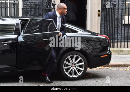 Der Staatsminister für Wirtschaft und Energie, Kwasi Kwarteng, kommt zu einer Kabinettssitzung in der Downing Street, London. Bilddatum: Dienstag, 29. Oktober 2019. Bildnachweis sollte lauten: Matt Crossick/Empics Stockfoto