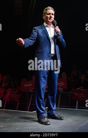 Sir Keir Starmer sprach bei einer Kundgebung im Roundhouse im Norden Londons, während seiner Kampagne, Vorsitzender der Labour Party zu sein. Bilddatum: Sonntag, 16. Februar 2020. Bildnachweis sollte lauten: Matt Crossick/Empics Stockfoto