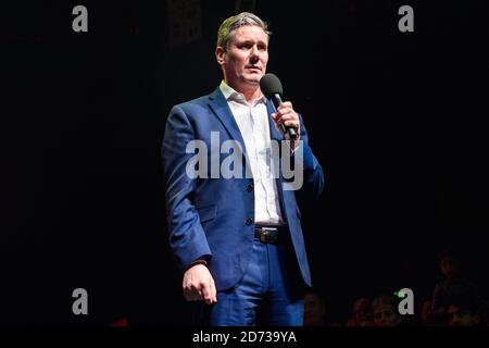 Sir Keir Starmer sprach bei einer Kundgebung im Roundhouse im Norden Londons, während seiner Kampagne, Vorsitzender der Labour Party zu sein. Bilddatum: Sonntag, 16. Februar 2020. Bildnachweis sollte lauten: Matt Crossick/Empics Stockfoto