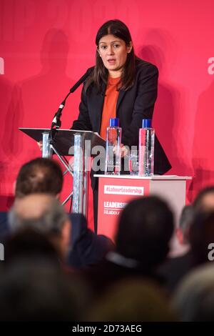 Lisa Nandy spricht während einer Führungsveranstaltung für die Labour Party im Grand Hotel in Brighton. Bilddatum: Samstag, 29. Februar 2020. Bildnachweis sollte lauten: Matt Crossick/Empics Stockfoto