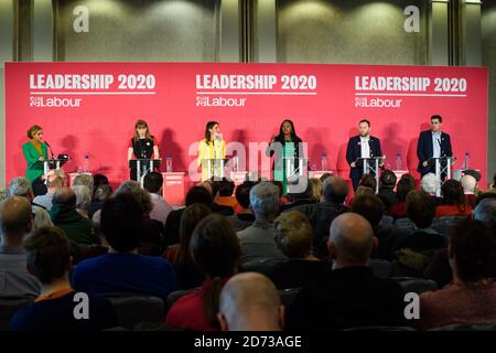 Angela Rayner, Rosena Allin-Khan, Dawn Butler, Ian Murray und Richard Burgon sprechen während einer stellvertretenden Führungsveranstaltung für die Labour Party im Grand Hotel in Brighton. Bilddatum: Samstag, 29. Februar 2020. Bildnachweis sollte lauten: Matt Crossick/Empics Stockfoto