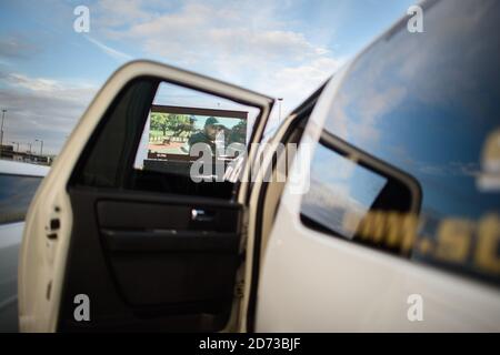 Die Leute sehen die Drive-in-Premiere von Break im Brent Cross Drive-in-Kino im Nordwesten Londons. Bilddatum: Mittwoch, 22. Juli 2020. Bildnachweis sollte lauten: Matt Crossick/Empics Stockfoto