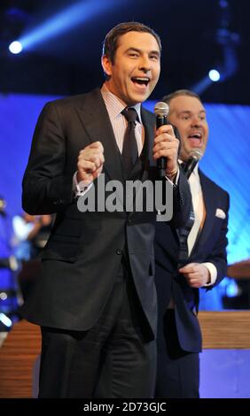 DIESE BILDER SIND AUF 0001 SAMSTAG, 29. MÄRZ 2009 VERPEINBAR. David Walliams während der Aufnahme der Chris Moyles' Quiz Night, in den London Studios im Zentrum von London. Die Show wird am Sonntag, den 29. März 2009 um 2200 Uhr auf Channel 4 übertragen. Stockfoto